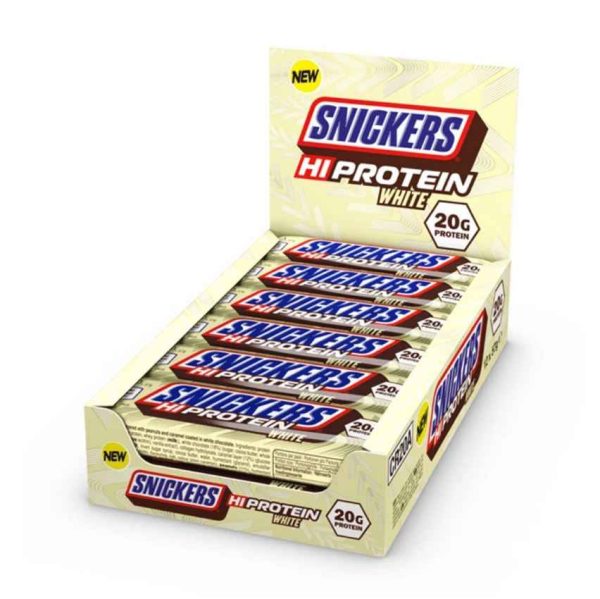 Snickers White Chocolate Hi-Protein Low Sugar Bar 12 x 57g