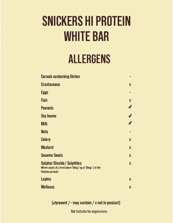 Snickers White Chocolate Hi-Protein Low Sugar Bar 12 x 57g - Image 3