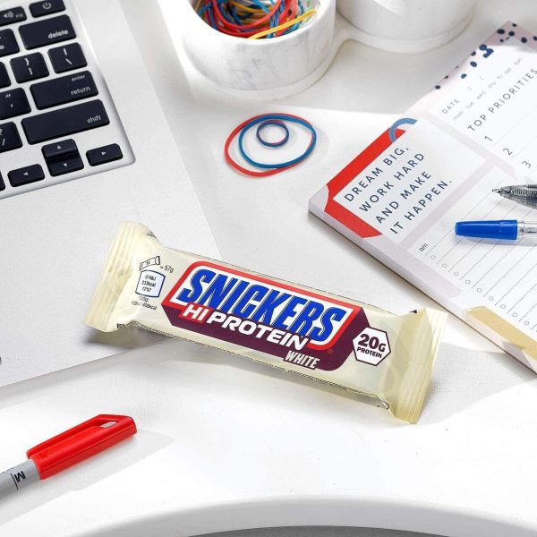 Snickers White Chocolate Hi-Protein Low Sugar Bar 12 x 57g - Image 4