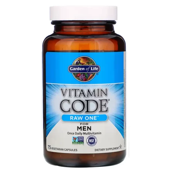 Garden of Life Vitamin Code, RAW One, Once Daily Multivitamin For Men - 75 Vegetarian Capsules - Image 3