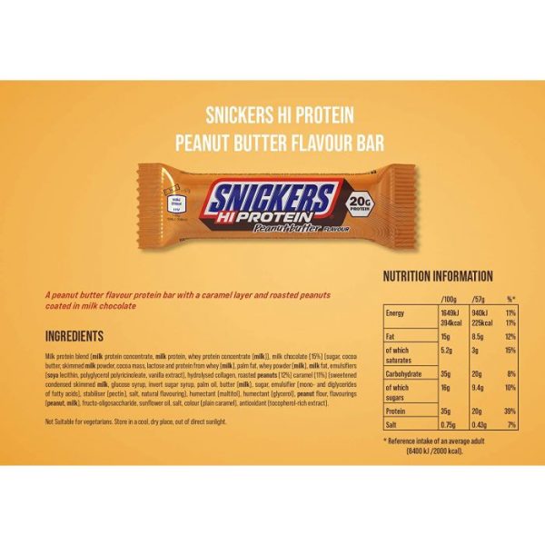 Snickers Peanut Butter Hi-Protein Bar 12 x 57g - Image 3