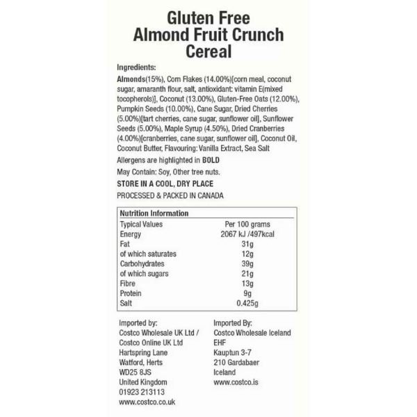 Innofoods Almond Fruit Crunch Cereal 900g - Image 3