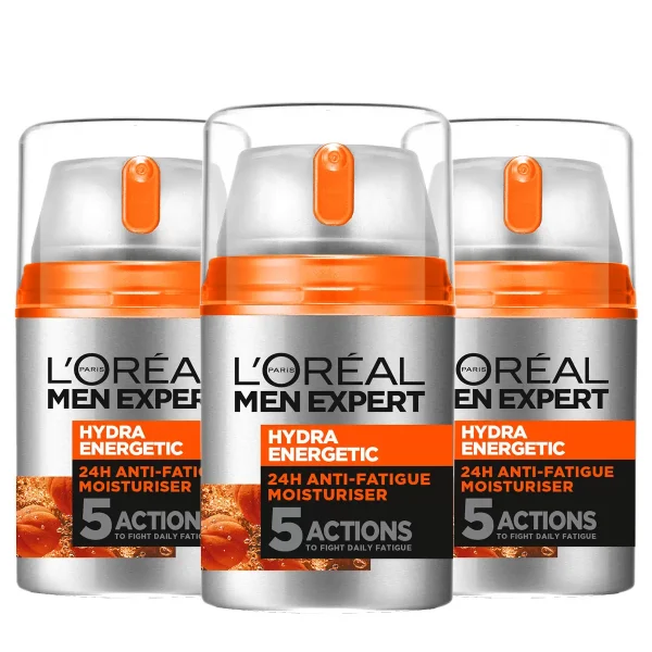 L'Oreal Men Expert Hydra Energetic Moisturiser 3 x 50ml