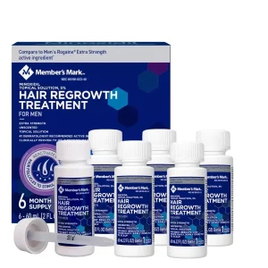 Member's Mark Minoxidil 5%, Hair Regrowth Treatment for Men, 2 fl. oz / 60 ml, 6 Months Supply