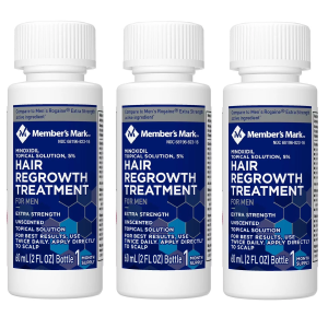 Member's Mark Minoxidil 5%, Hair Regrowth Treatment for Men, 2 fl. oz / 60 ml, 3 Months Supply