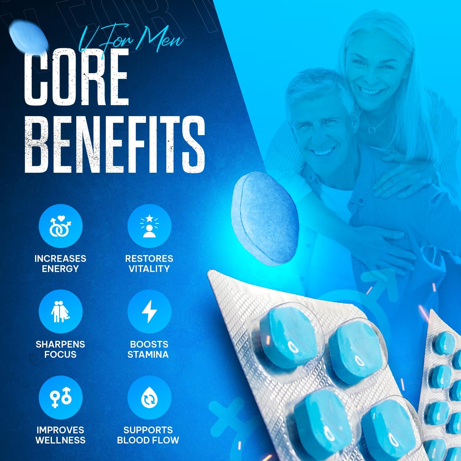 ErexOn V for Men Improved Vitality Formula, Performance & Enhancement 100mg Tablets - Image 4